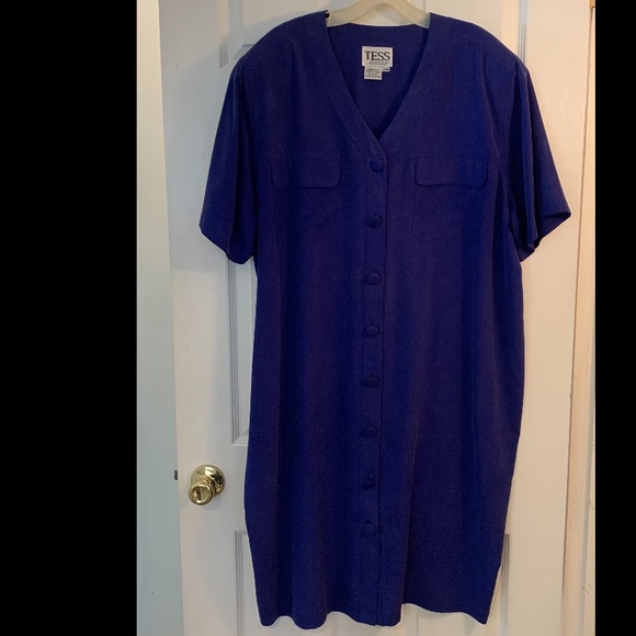 ”TESS” Dress 100%Pure Silk Dress - Picture 2 of 6